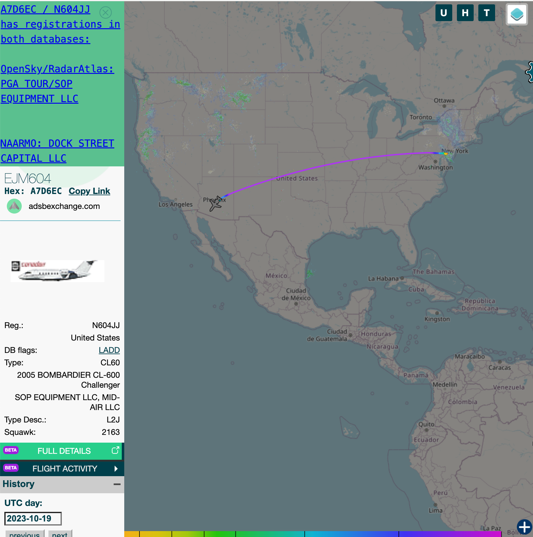 Possible Jon Rahm recruitment flights