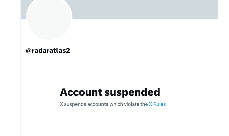 Banned from Twitter/X