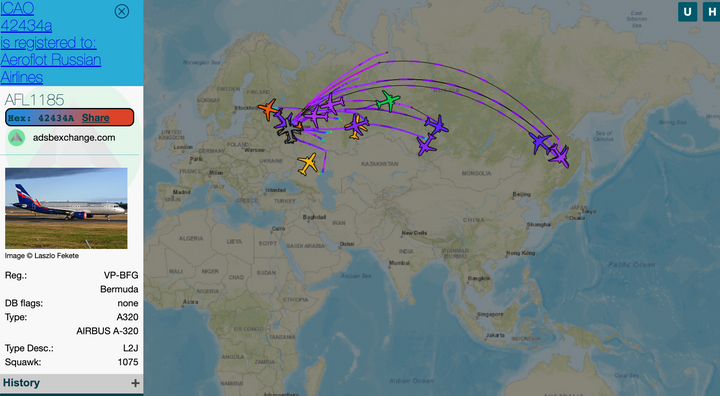 Tracking the 400+ Russian planes refusing to acknowledge Bermuda's certificate revocation