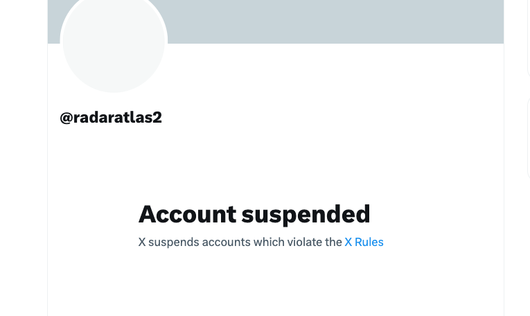 Banned from Twitter/X